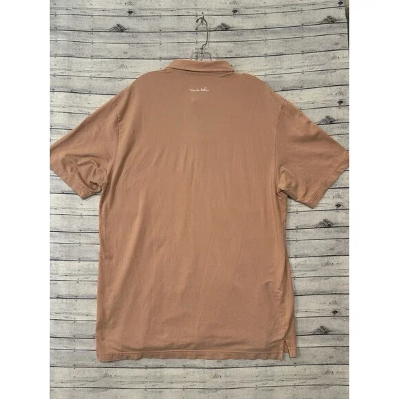 Travis Mathew Mens Short Sleeve Polo Shirt XL Orange Golf Stretch Cotton Blend - Picture 11 of 16